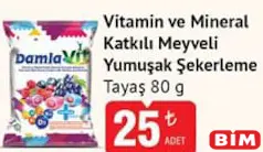 TAYAŞ VİTAMİN VE MİNERAL KATKILI MEYVELİ YUMUŞAK ŞEKERLEME 80 G fiyat ve kampanya bilgisi